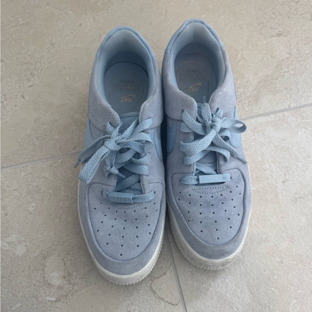Nike Light Blue AF1 Shoes